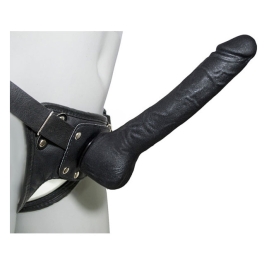 Фаллос-насадка Lovething Black Bent 3